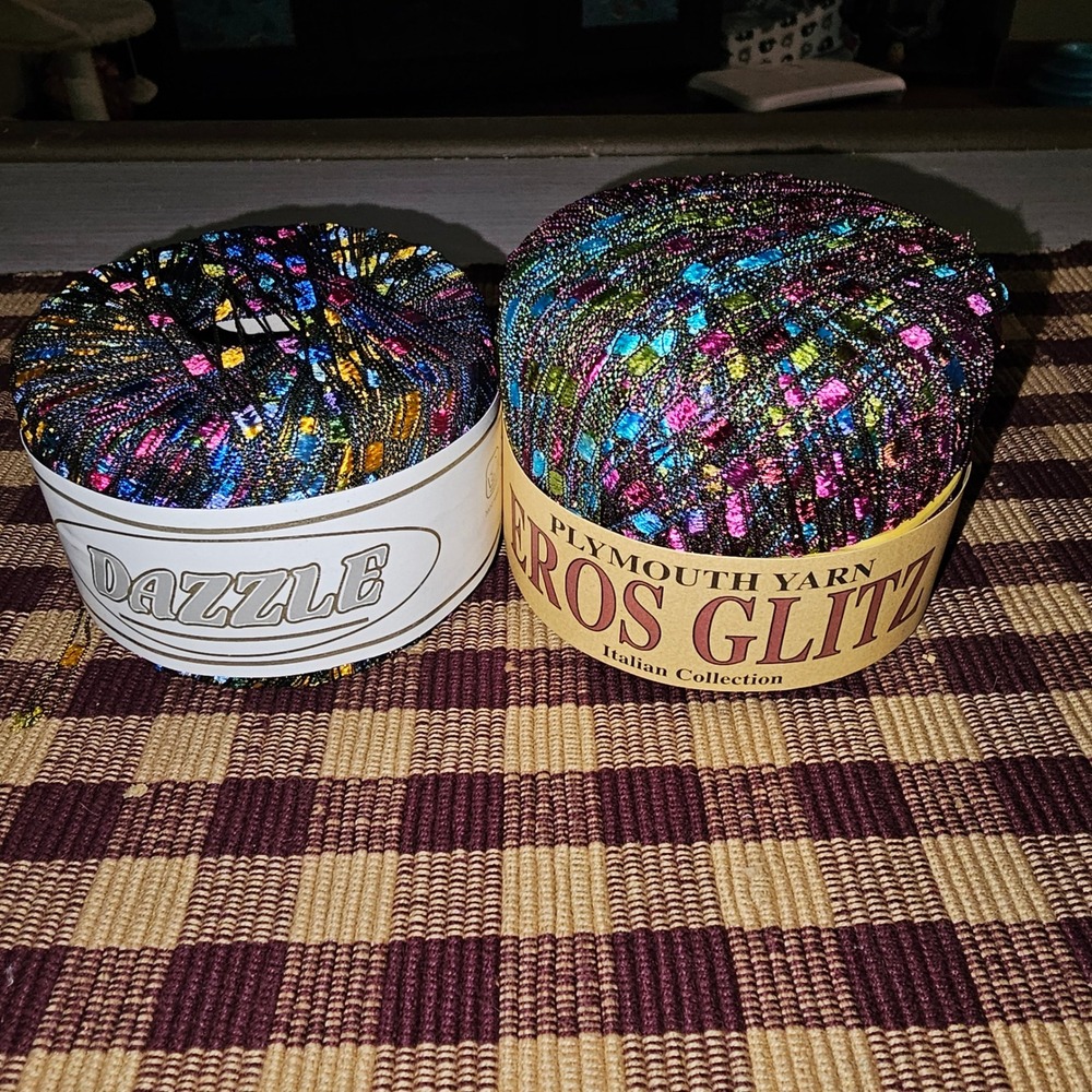 New Eros Glitz & Dazzle Plymouth Black Metallic Multi Yard 2 Full 158 & 82 Yards
